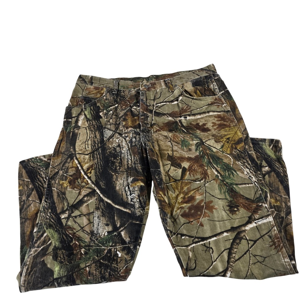 Wrangler Pro Gear Mens Realtree Camo Hunting Pants 40x32 PG001AP Brown Green